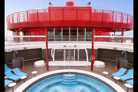 Virgin Voyages' second newbuilding, Valiant Lady, successfully completed sea trials in March 2021. (credit: Climeon)